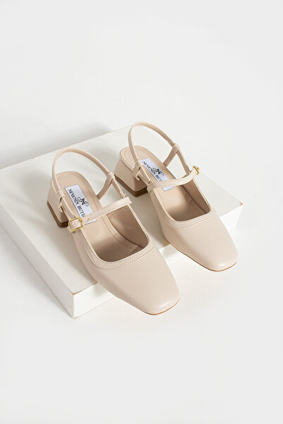 Neva'nın Butiği حذاء راقصة باليه نسائي يومي بكعب منخفض سميك