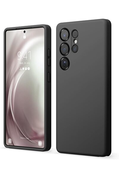 Elago جراب سيليكون سائل لهاتف Samsung Galaxy S25 ULTRA ببطانة ناعمة من الألياف الدقيقة - أسود