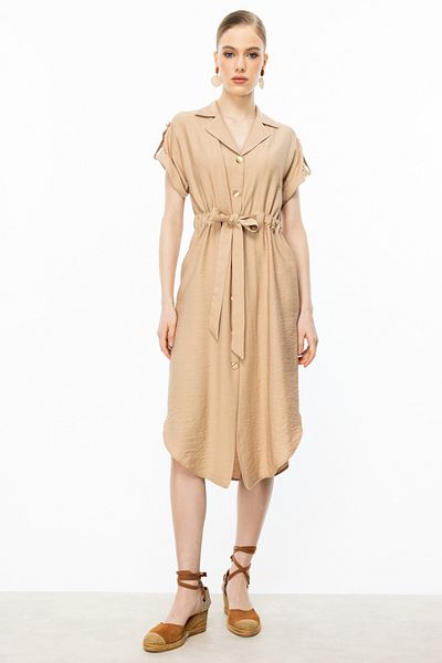 Mi Pret a Porter Mi Casual φόρεμα με κουμπιά με ζώνη στο μπροστινό μέρος