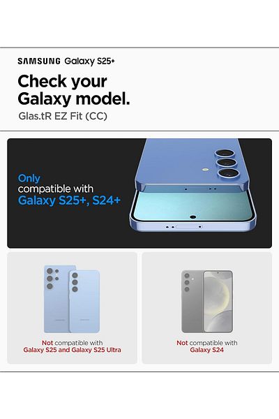 Spigen GLAStR EZ FIT HD Samsung Galaxy S24 Plus/Galaxy S25 PLUS Screen Protector - 2 PACK