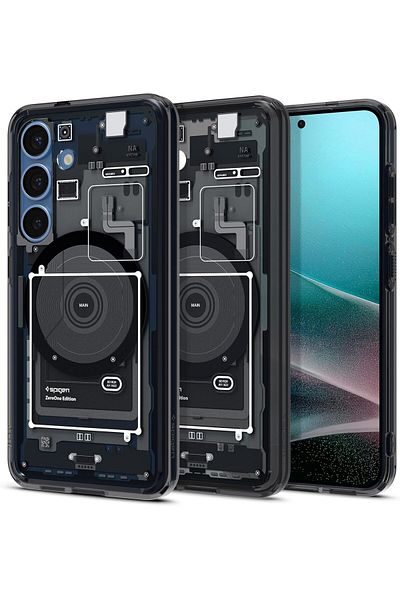 Spigen Ultra Hybrid MagFit for Samsung Galaxy S25 case [MagSafe compatible] - Zero One Black