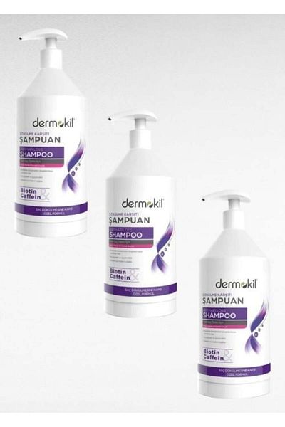 Dermokil Anti-Spill Shampoo Biotin&Caffeine 1000 ml X3 Pieces