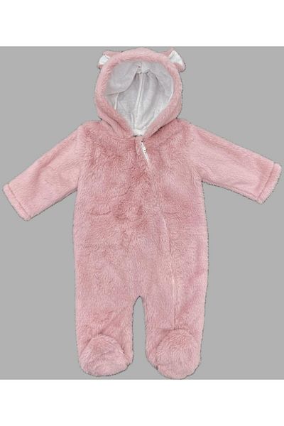 GÜLERBEBECİX BEBECİX PLUSH HOODED POMPOM BOTTOM JUMPSUIT