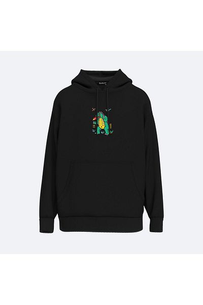 Shout Oversize Vintage Godzilla Unisex Hoodie