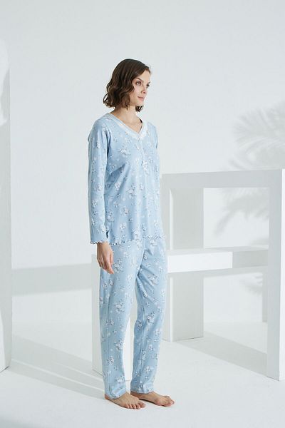 Evia Set pijama pentru femei Angelique Bamboo - mânecă lungă 22002