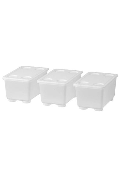 Binbirreyon Storage Box Set with Lid Organizing Box Set of 3 17X10Cm Dd040