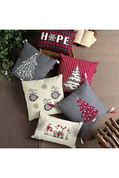 Sarev Mirella Red Decorative Throw Pillow - 45*45 cm