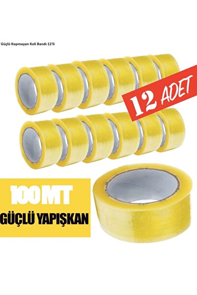 Mhm Collections Akrilik Koli Bandı 45mm X 100 Mt (12 ADET) - Kopmayan Güçlü K...