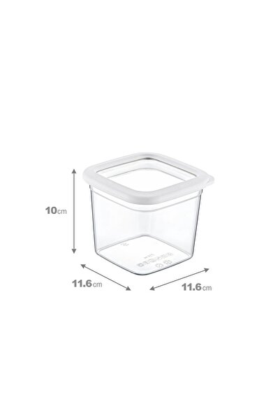 Smartware 24'Lü Set Skali Kare Saklama Kabı Beyaz 740 ML