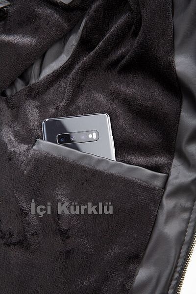 Mero Life Ανδρικό δερμάτινο μπουφάν και παλτό με μαύρη λεπτή εφαρμογή με κουκούλα με ελαστική μέση