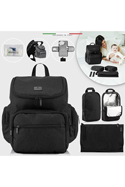 Elele Elelelife Flora 2 - 4in1 Black Baby Care Bag