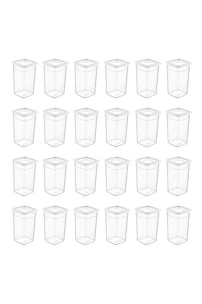 Smartware White Scale Square Storage Set of 24 - 1440 ml