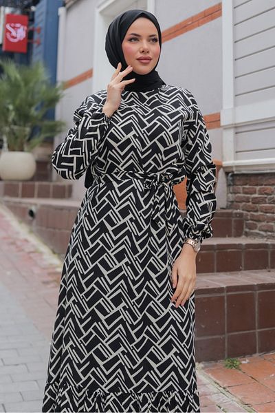 Bestenur Φόρεμα Rayel Woven Viscose 1336 - Μαύρο