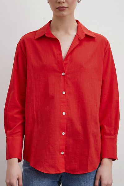Never more Red V-Neck Enigma Shirt