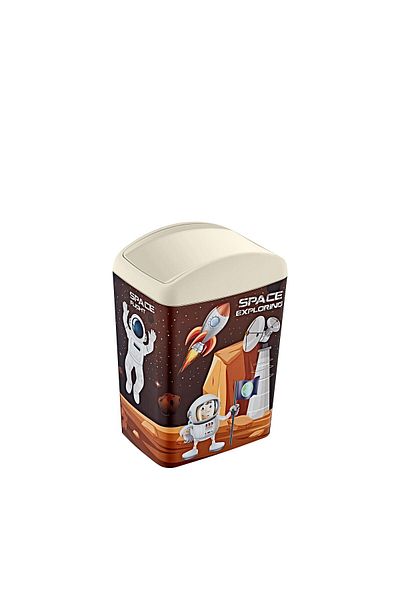 Smartware Coș de gunoi Soft Picture Capac rotativ 5 Lt