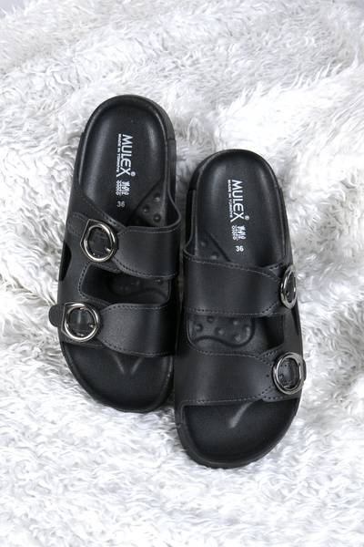 MULEX 11352 Women's Anatomical Double Buckle Slippers