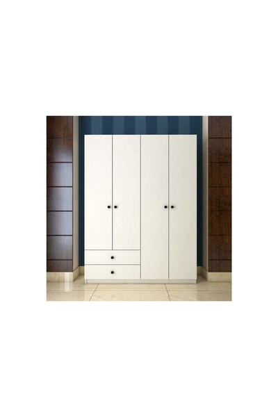 Vivense İNCİ ASKILIKLI GARDIROP BEYAZ