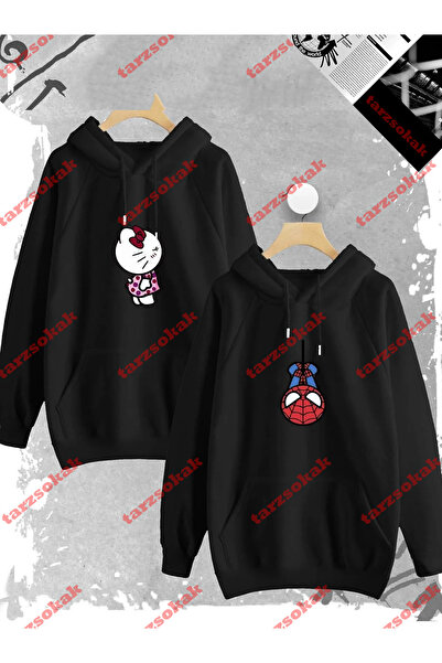 Tarzsokak Combinație de cupluri de îndrăgostiți Hanorac cu glugă cu design sp...