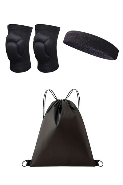 Sirius Sportswear 8 Pack Volleyball Knee Pad with Sponge Support&Sleeve&Volleyball Socks&Towel Headband&Bag