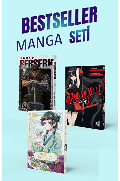 Destek Yayınları Bestseller Manga Seti - Berserk - Akame Keser - Şifacı Günce...