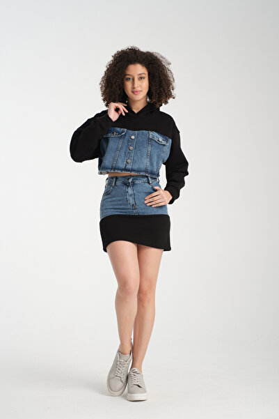 Rodi Women's Set with Denim Skirt - 1077