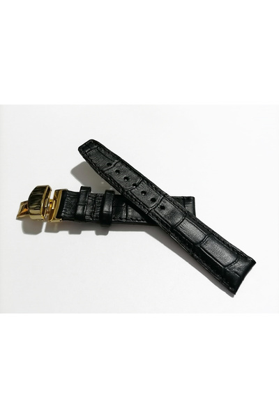 FADO &Hertür Saate &Uygun  Kelebek  Toka  24 MM  siyah kordon   (191 ) altın ...