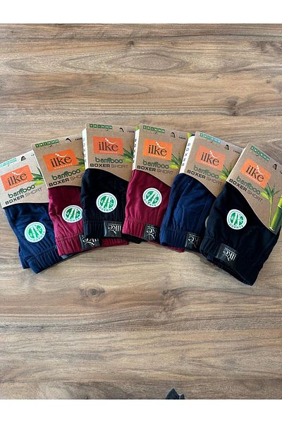 İlke Comfortable Bamboo Men's Boxers Like No Breathing Fabric 6 Pack