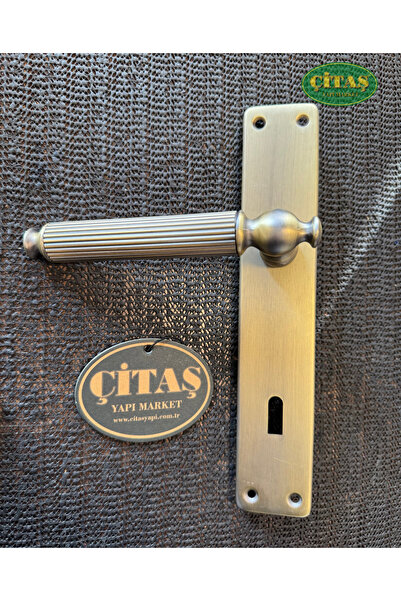 ÇİTAŞ Mâner de ușă de cameră de lux, culoare specială, model dinastie, mat, galben antic (set față-spate)