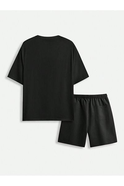 aynewmoda Tricou grafic pentru bebeluși și copii cu urs robot și pantaloni scurți cu șireturi în talie - Ieșire