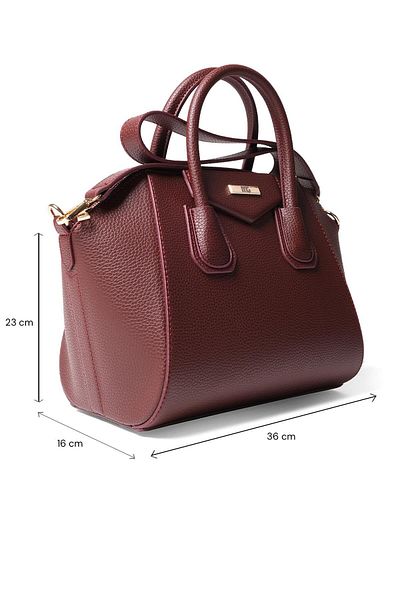 Mio Gusto Burgundy Color Hand and Shoulder Women's Bag