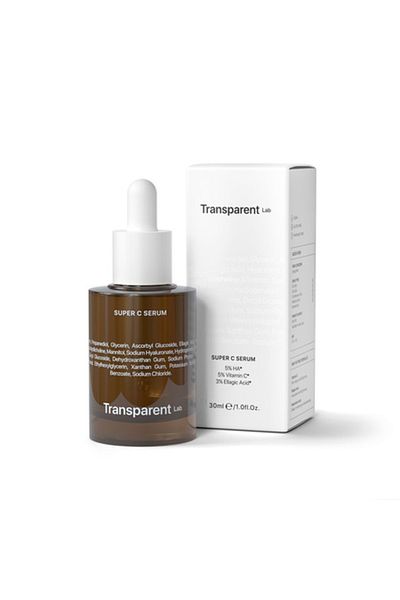 TRANSPARENT LAB Super C Serum, 30 ml - Ορός με Βιταμίνη C 5% και Υαλουρονικό Οξύ