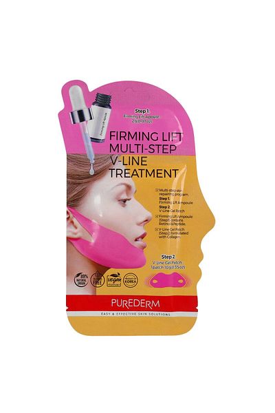 Purederm - MULTI STEP V-LINE 2-krokové zpevňující ošetření brady a čelisti, 2g + 8g