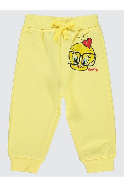 TWEETY Light Yellow Baby Girl Sweatpants - 6-18 Months