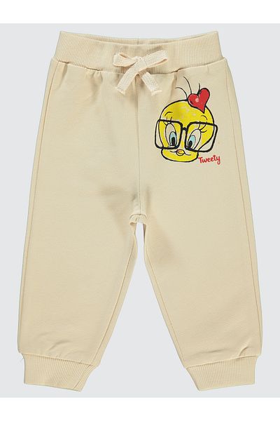 TWEETY Baby Girl Sweatpants 6-18 Months Stone Color