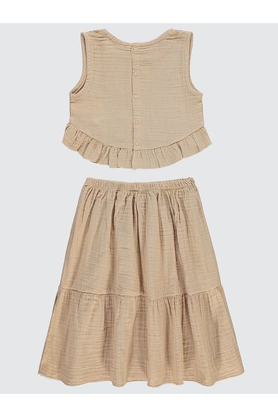 Civil Girls 6-9 Years Old Girl Beige Suit Set