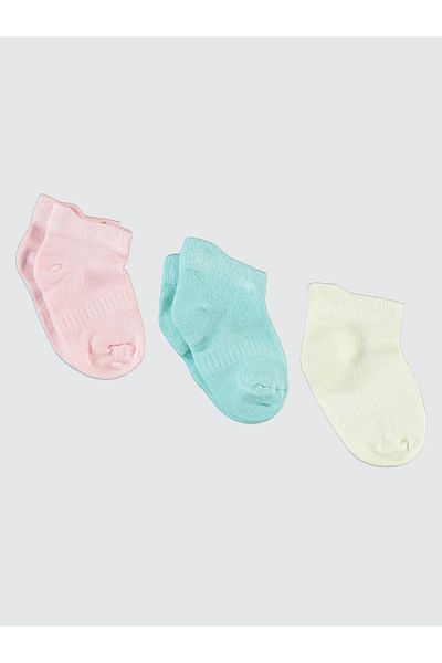 Civil Baby Baby Girl 3-Piece Bamboo Socks 6-18 Months Ecru