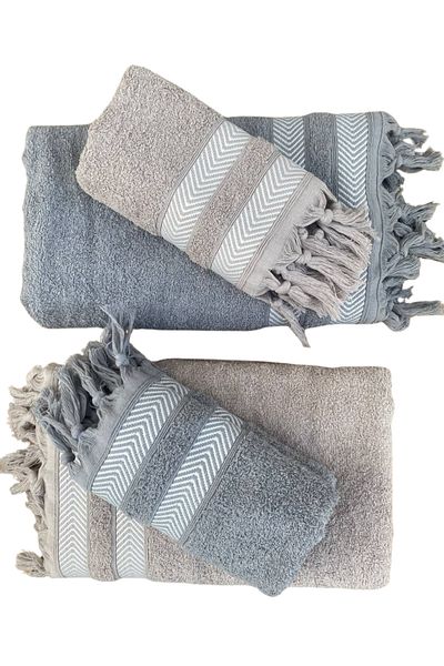 Sudem Home Collection King Size Bathroom Set - 4 Piece 100% Cotton Bath Towel Set
