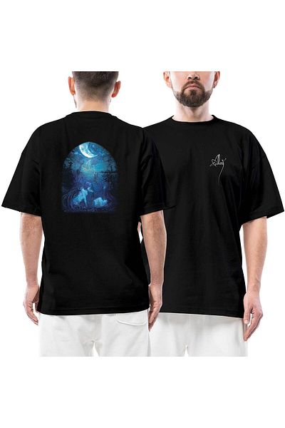 Z zepplin Μπλουζάκι Alcest Ecailles De Lune μπροστινό πίσω με στάμπα μαύρο oversize