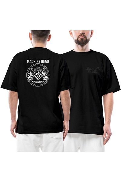 Z zepplin Machine Head Album 2020 Μπροστινό πίσω εμπριμέ μαύρο μπλουζάκι υπερμεγέθους