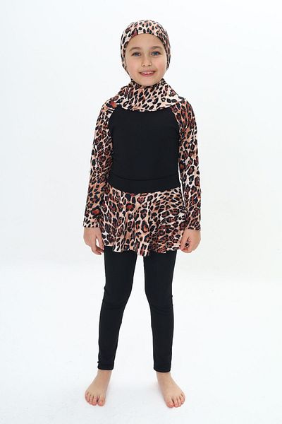 My Kids Wear Бански костюм от три части за момиче, буркини, хиджаб, пола, покрит