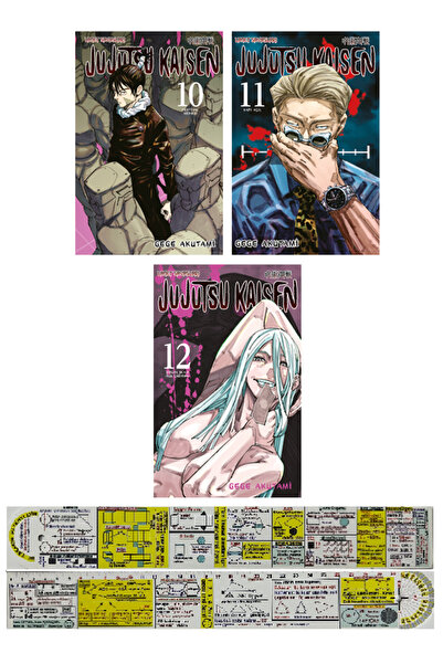 Gerekli Şeyler Yayıncılık Jujutsu Kaisen 10-11-12. Ciltler Manga Seti + Matem...