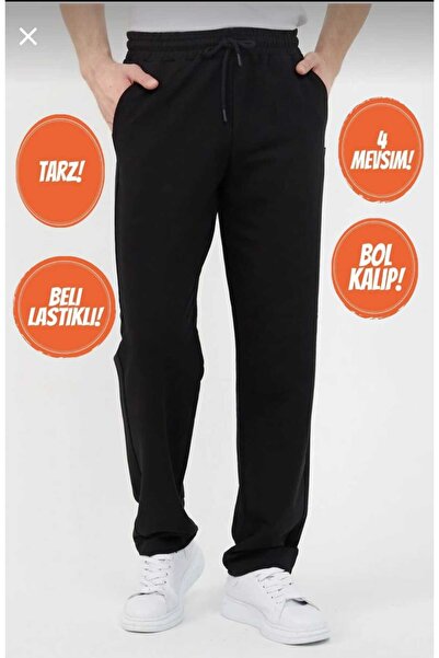 UYN SPORT Πακέτο 2 τεμαχίων Φούτερ με ψηλόμεσο και ίσιο πόδι, άνετο και σε μαύρο καπνιστό χρώμα