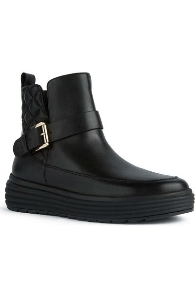 Geox Black Booties Womens Shoes