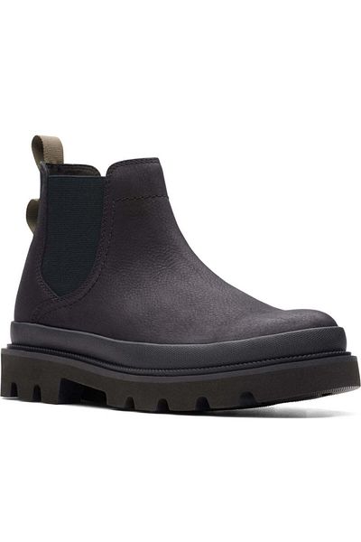 CLARKS Black Booties Mens Shoes