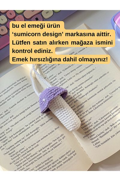 Sumicorn Design Amigurumi Knitted Mushroom - Lip Balm και Lip Gloss Case, Αξεσουάρ τσάντας, Χειροποίητο δώρο