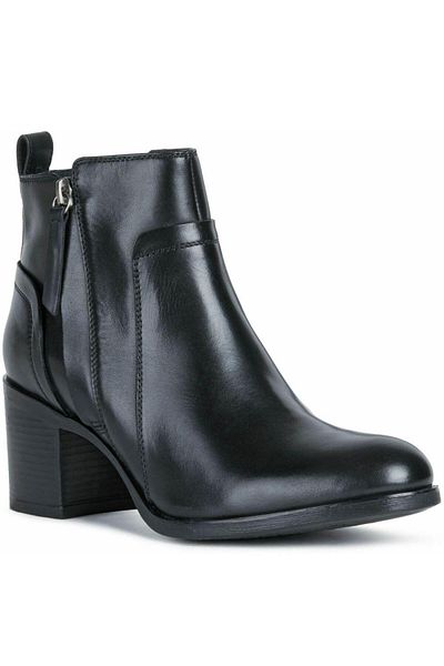 Geox Black Booties Womens Shoes