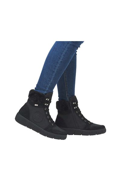 Remonte Black Booties Womens Shoes