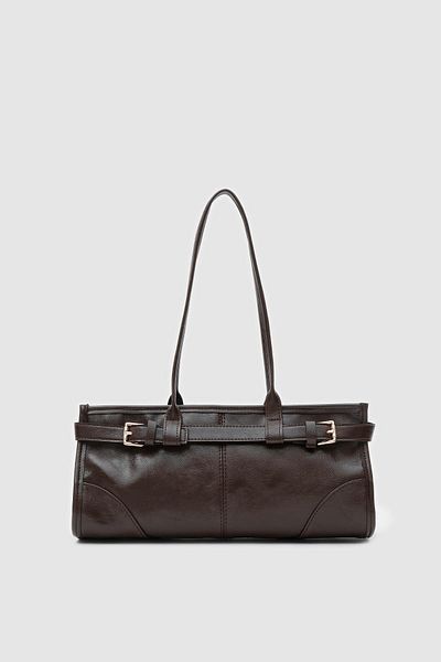 Shule Bags Τσάντα Enyola Vintage Baguette Bitter Brown