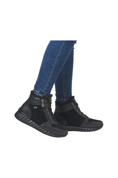 Remonte Black Booties Womens Shoes