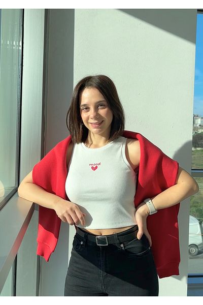 Mood Lab Set of 2 Heart Printed Fleece Sweatshirt and Tank Tops - Valentine's Day Special